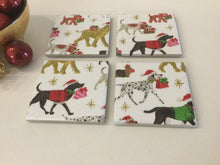 Load image into Gallery viewer, Christmas Ceramic &amp; Decoupage Coasters
