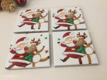 Load image into Gallery viewer, Christmas Ceramic &amp; Decoupage Coasters
