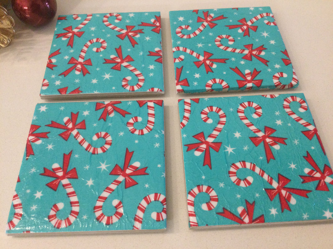 Christmas Ceramic & Decoupage Coasters