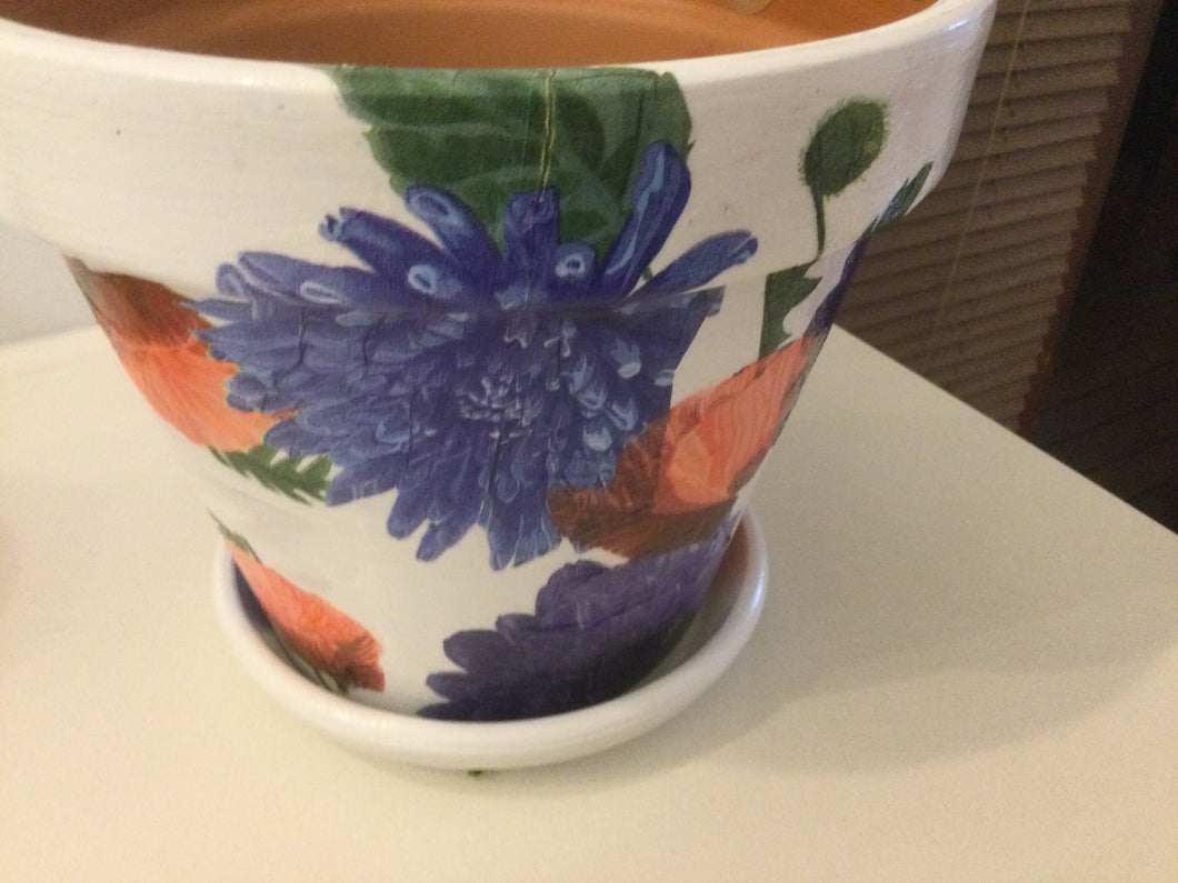 Decoupage Plant Pot