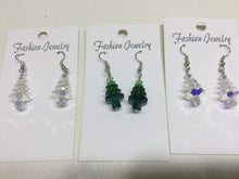 Load image into Gallery viewer, Swarovski Crystal Christmas Tree Earrings
