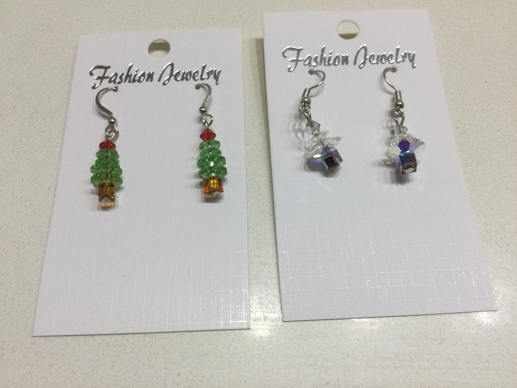 Swarovski Crystal Christmas Tree Earrings